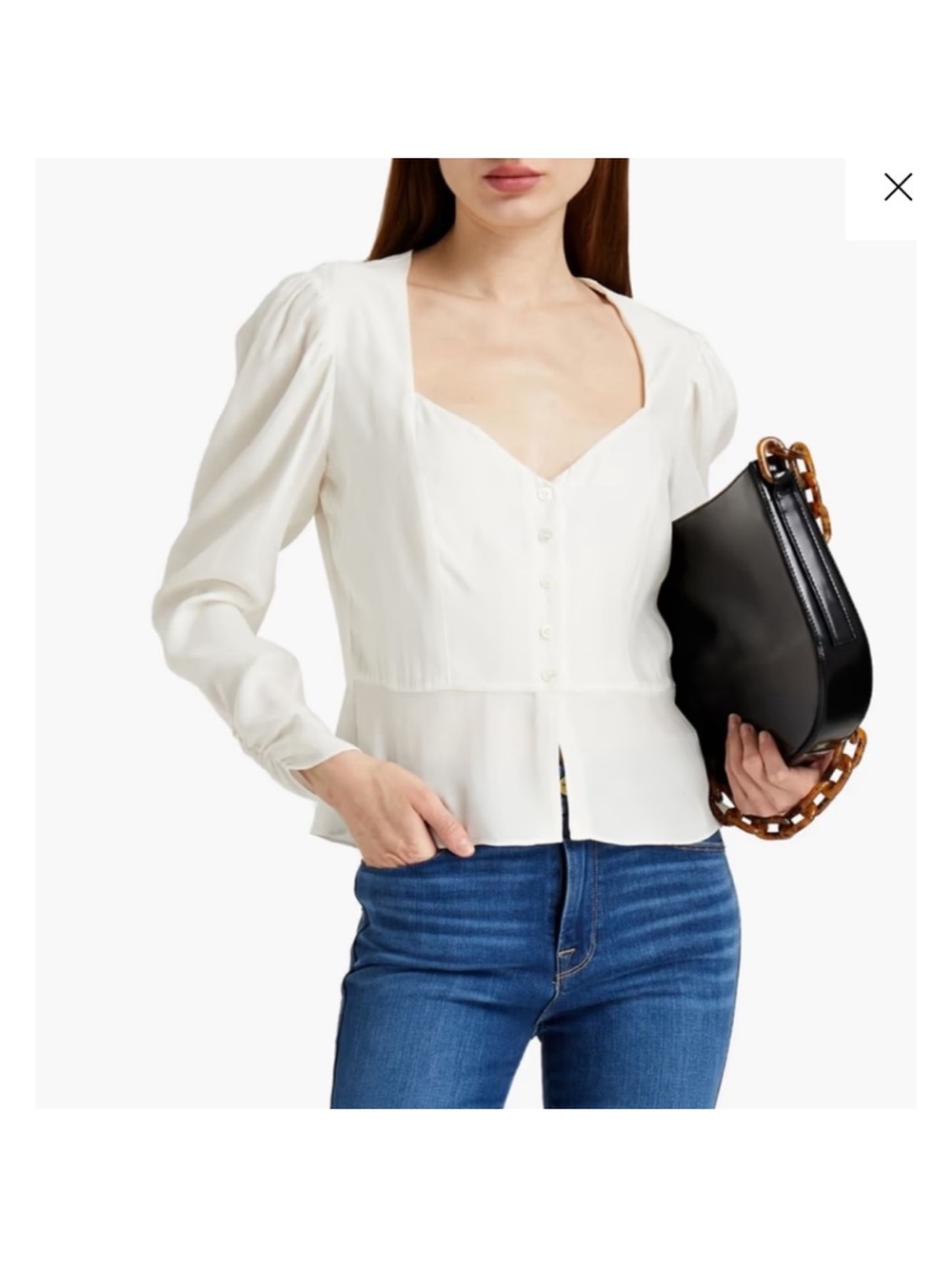 Frame Ivory Leom silk top (size S)